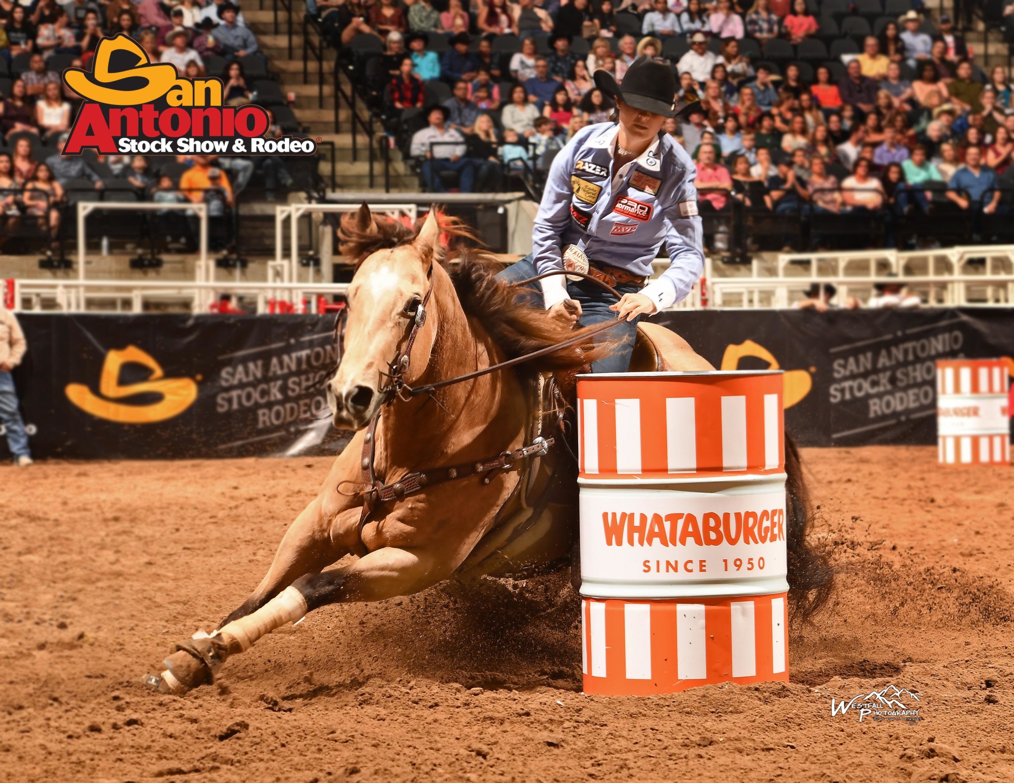 Aubrey barrel racer at top of San Antonio Stock Show Rodeo leaderboard
