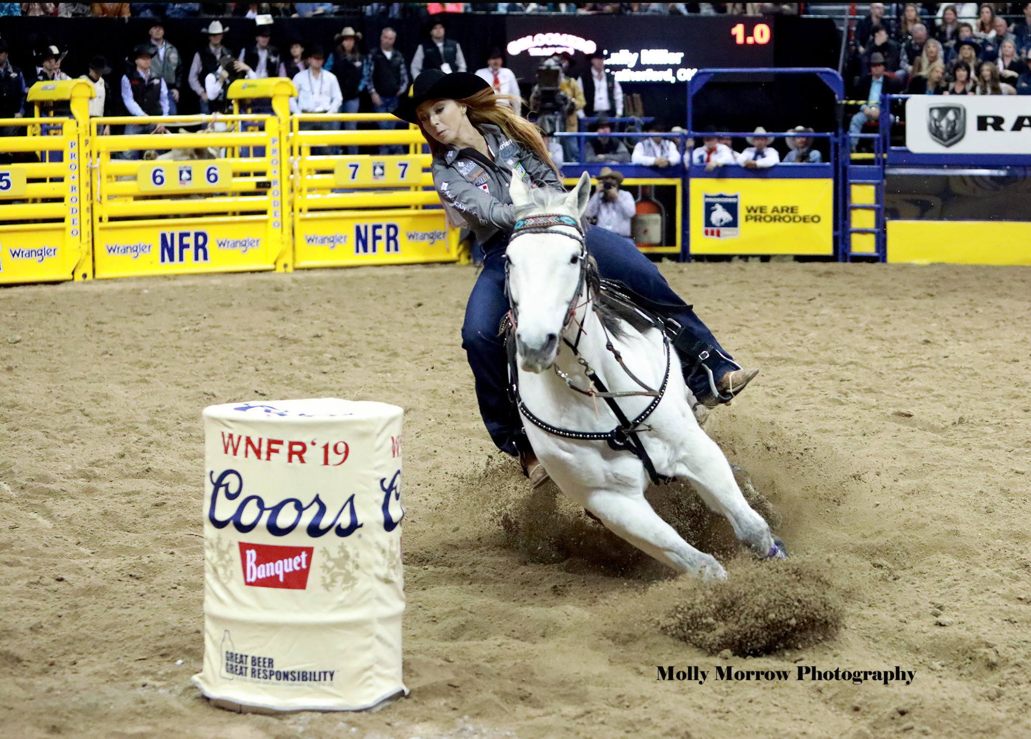 Champion wins Round 1 of Wrangler NFR with record ride