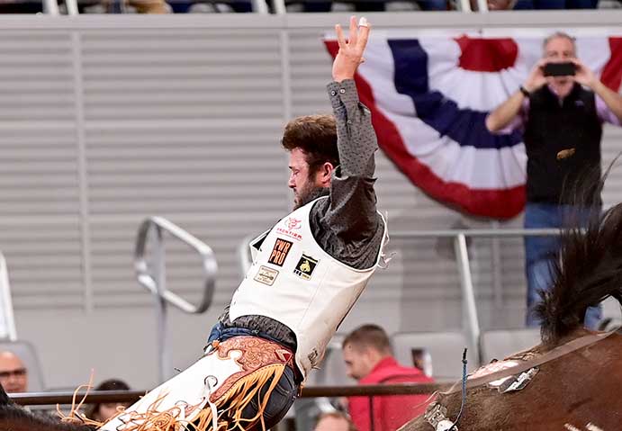 Bareback Rider Feild Matches Own Record at Fort Worth